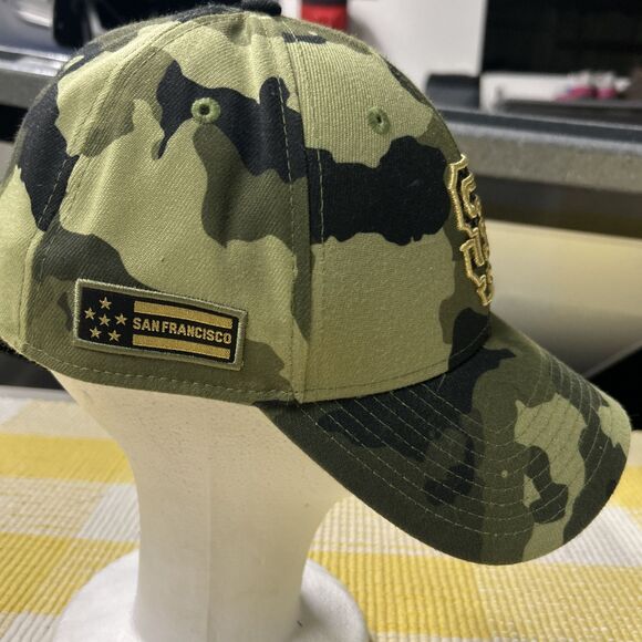 New Era SF Giants Armed Forces Day Camo On-Field 59FIFTY Hat Green - Picture 6 of 13
